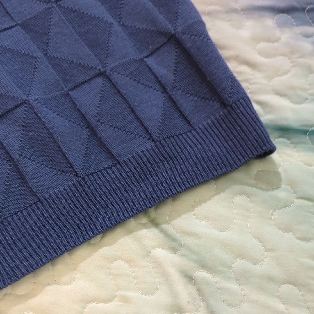 💙 Textured Knit Short Sleeve Pullover – Blue | Size XL | Fred Dunner 💙 - Picture 15 of 16